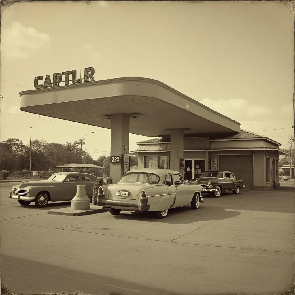 Fotografía histórica de nuestra primera estación de servicio