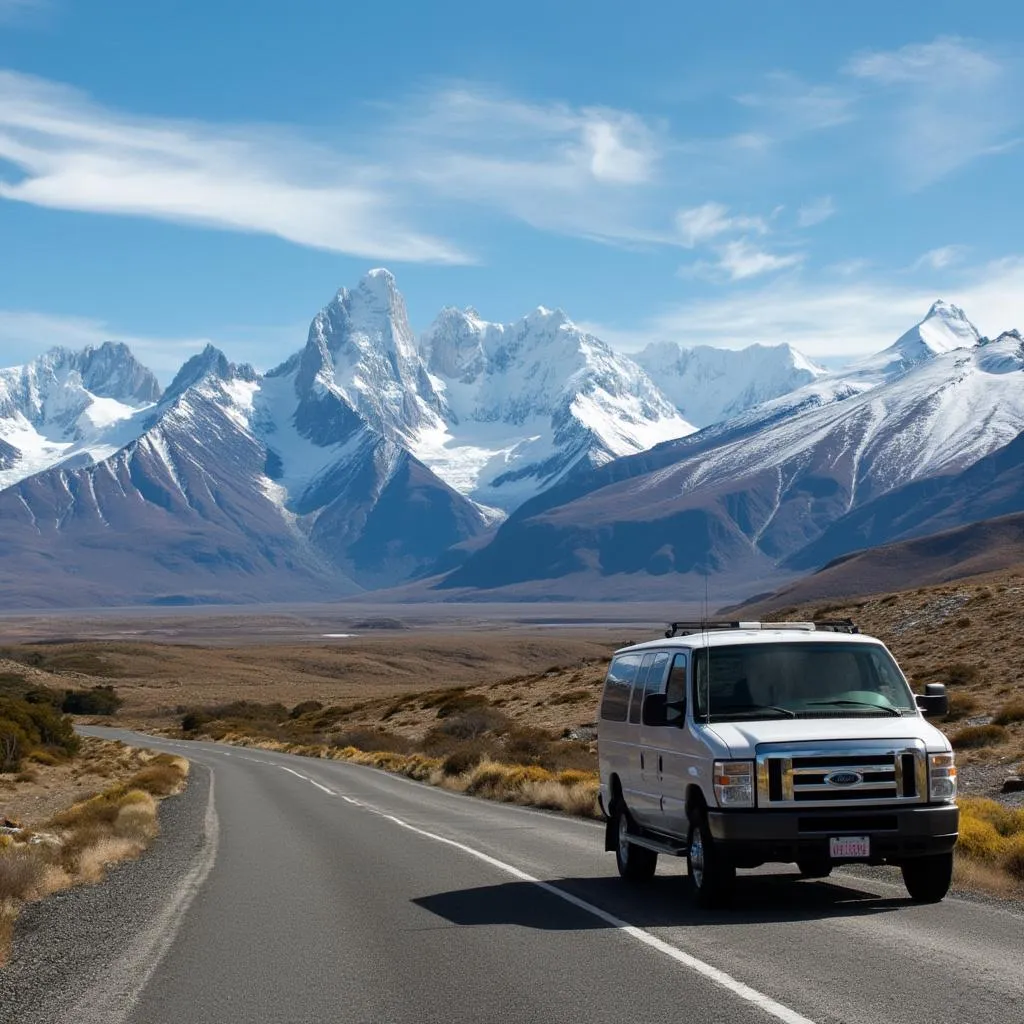 Estación de servicio en ruta patagónica