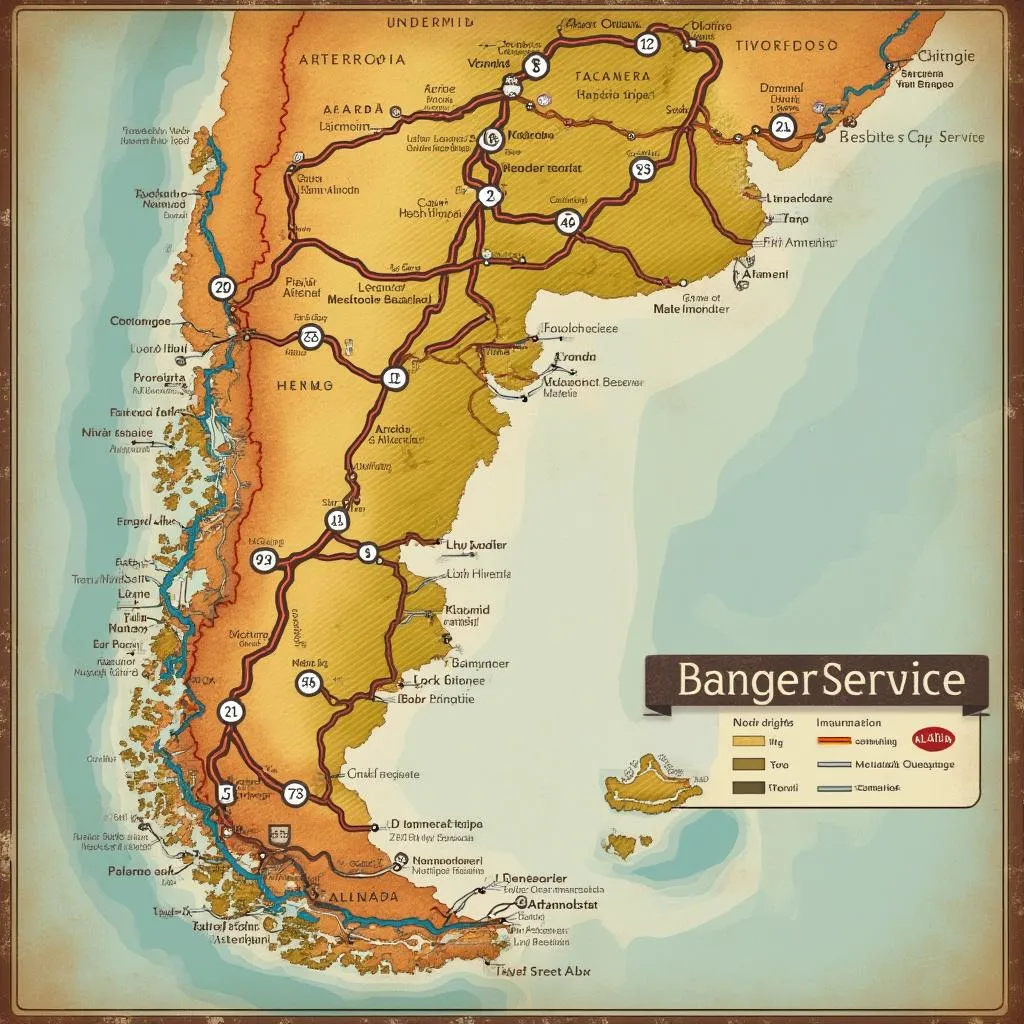 Mapa de rutas argentinas
